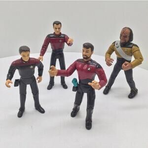 The Next Generation Star Trek Playmates Toys Lot of 4